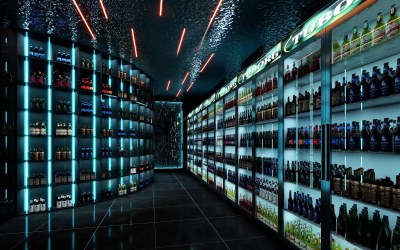 现代酒吧酒库3D模型下载